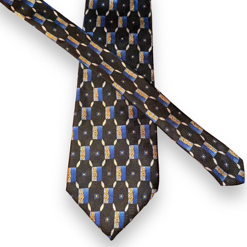 Robert Talbott Studio Blue & Black Handmade in USA Tie